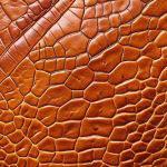 **Close-up of a vibrant, textured kombucha leather sample, showcasing its organic patterns and natural color variations. Emphasize its sustainable and eco-friendly qualities.**