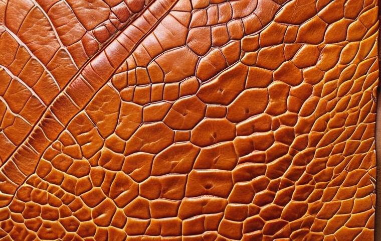 **Close-up of a vibrant, textured kombucha leather sample, showcasing its organic patterns and natural color variations. Emphasize its sustainable and eco-friendly qualities.**