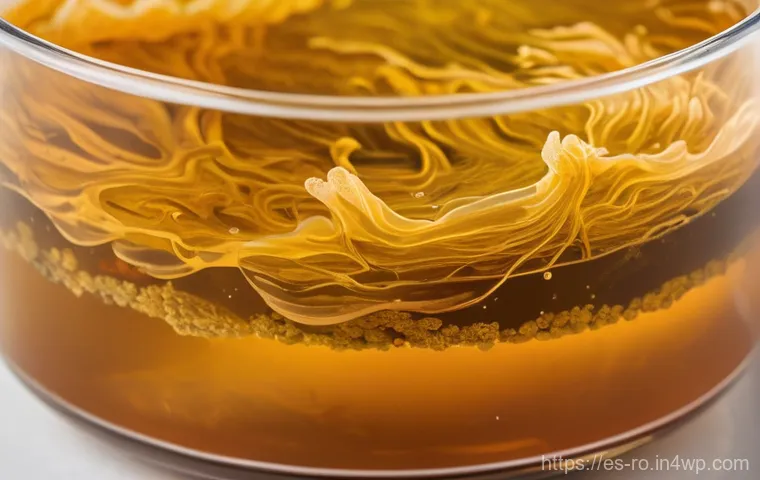콤부차 가죽의 시장 동향 - **Prompt:** "A detailed, close-up shot of a large, thick SCOBY (Symbiotic Culture Of Bacteria and Ye...